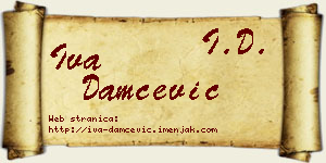 Iva Damčević vizit kartica